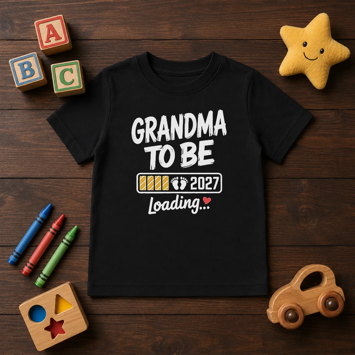 Pretty Grandma To Be 2027 Loading Pregnancy Announcement Shirt - Image 9