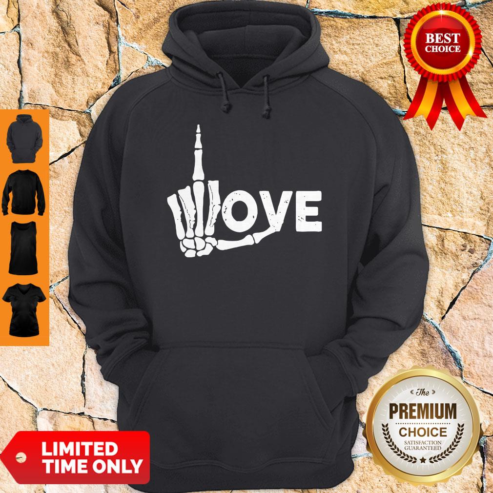 Premium Skeleton Fuck Love Shirt - Image 4