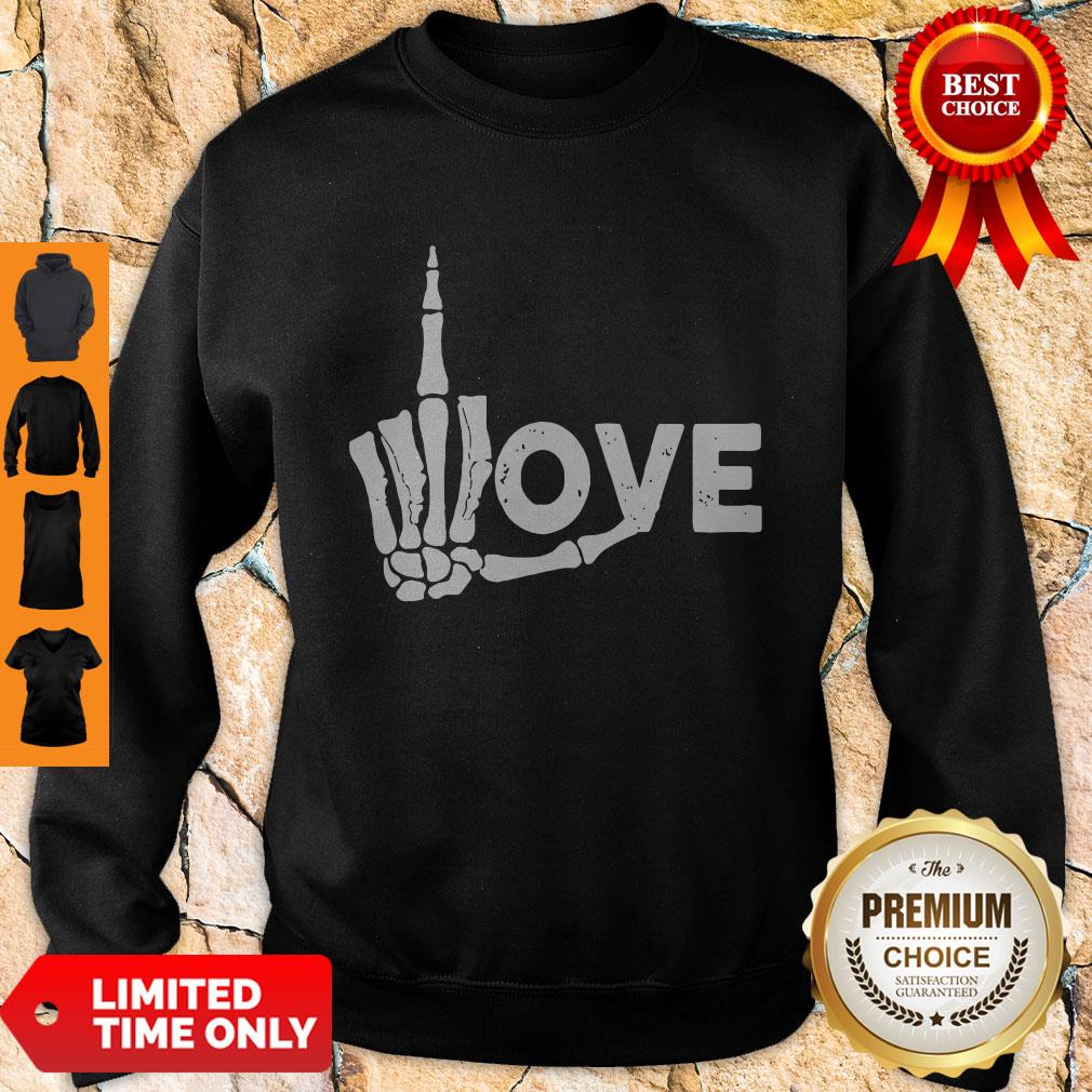 Premium Skeleton Fuck Love Shirt - Image 3