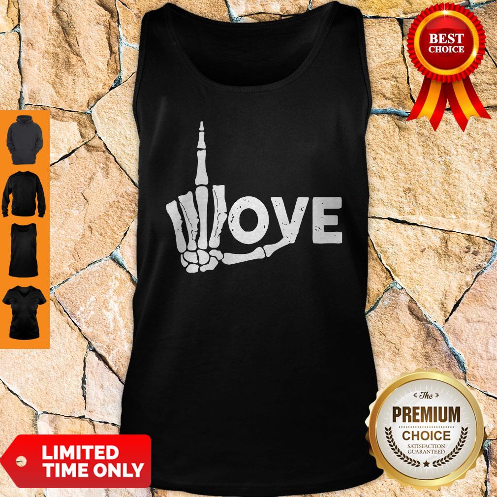 Premium Skeleton Fuck Love Shirt - Image 2