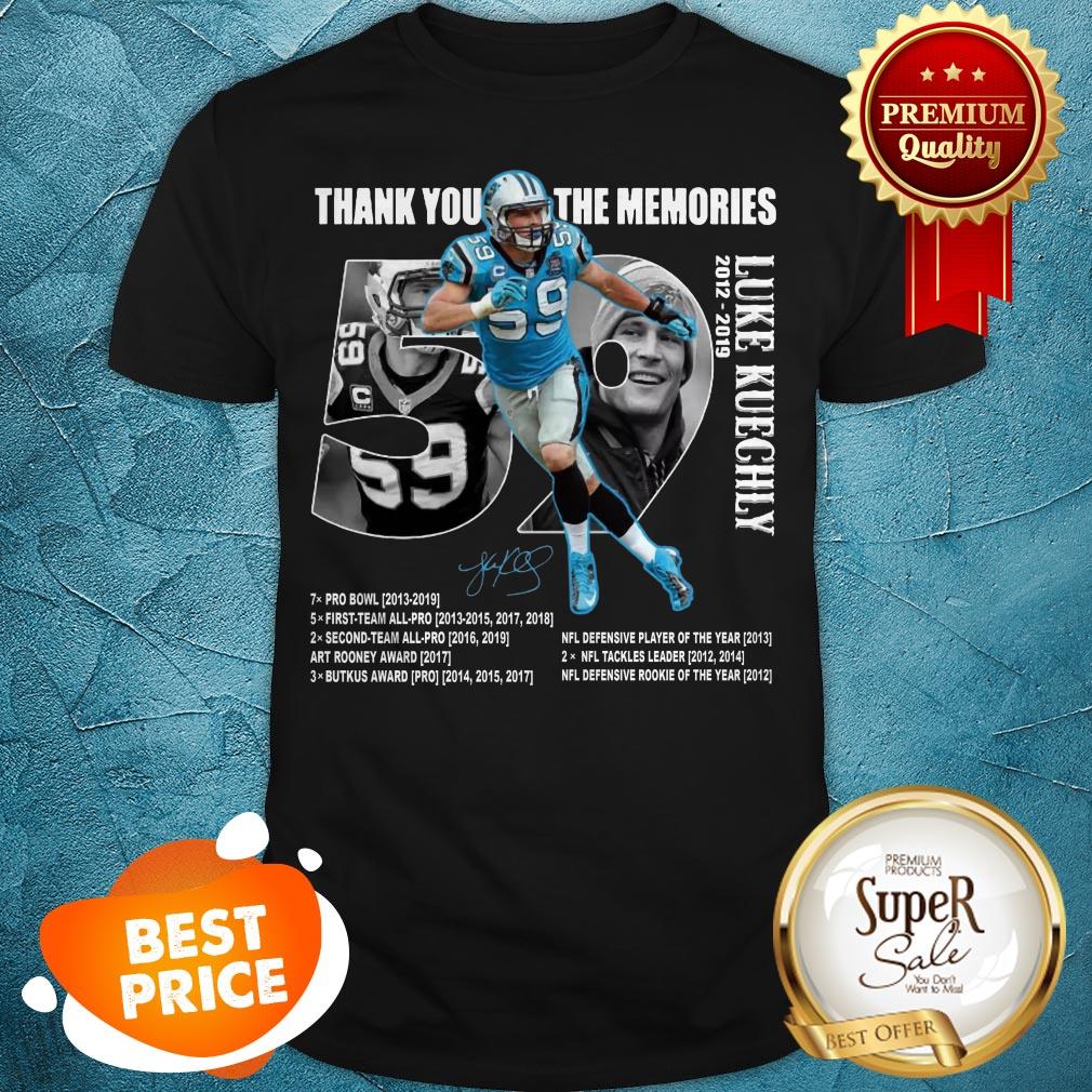 Thank You The Memories Luke Kuechly 2012-2029 Signature Shirt