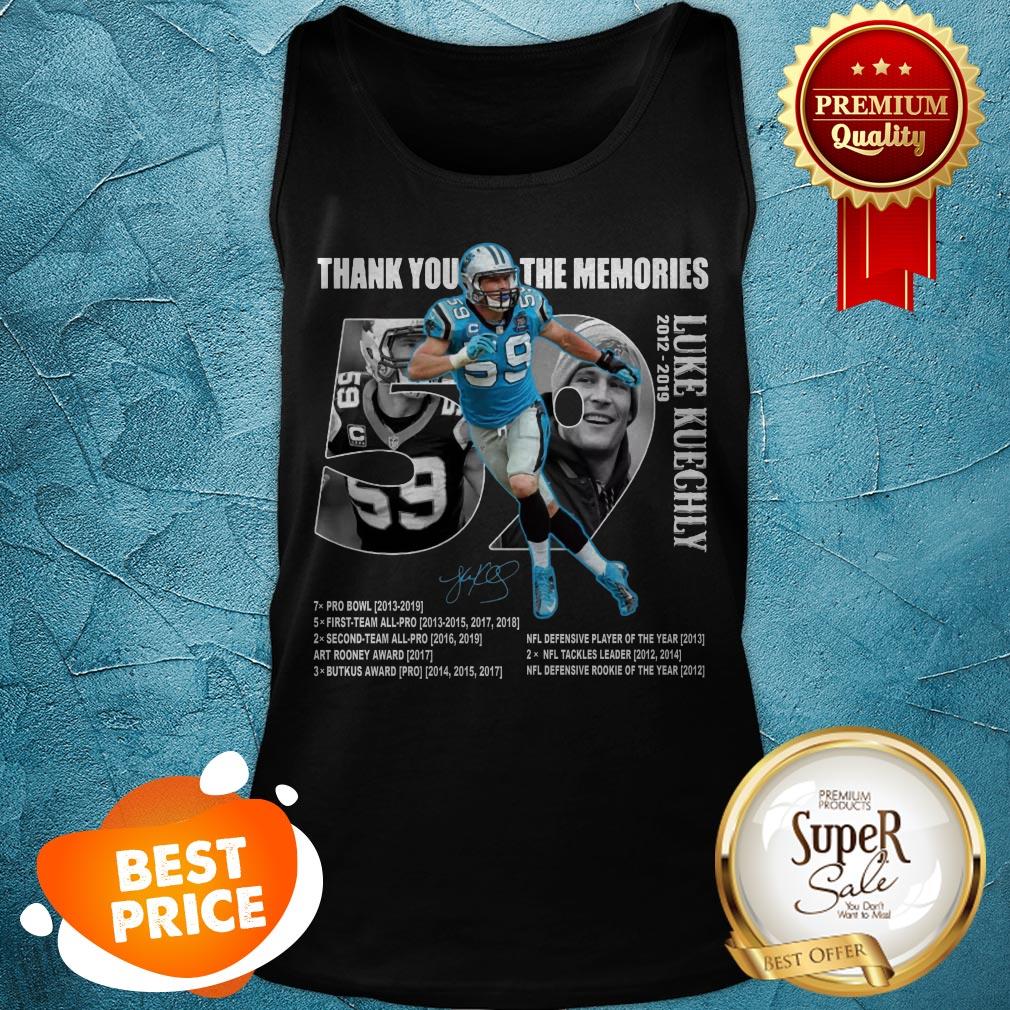 Thank You The Memories Luke Kuechly 2012-2029 Signature Shirt - Image 3