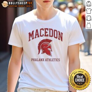 Original Macedon Phalanx Athletics Spartan Helmet Logo T-Shirt