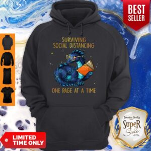 Alternative view of Nice Dragon Surviving Social Distancing One Page At A Time Shirt