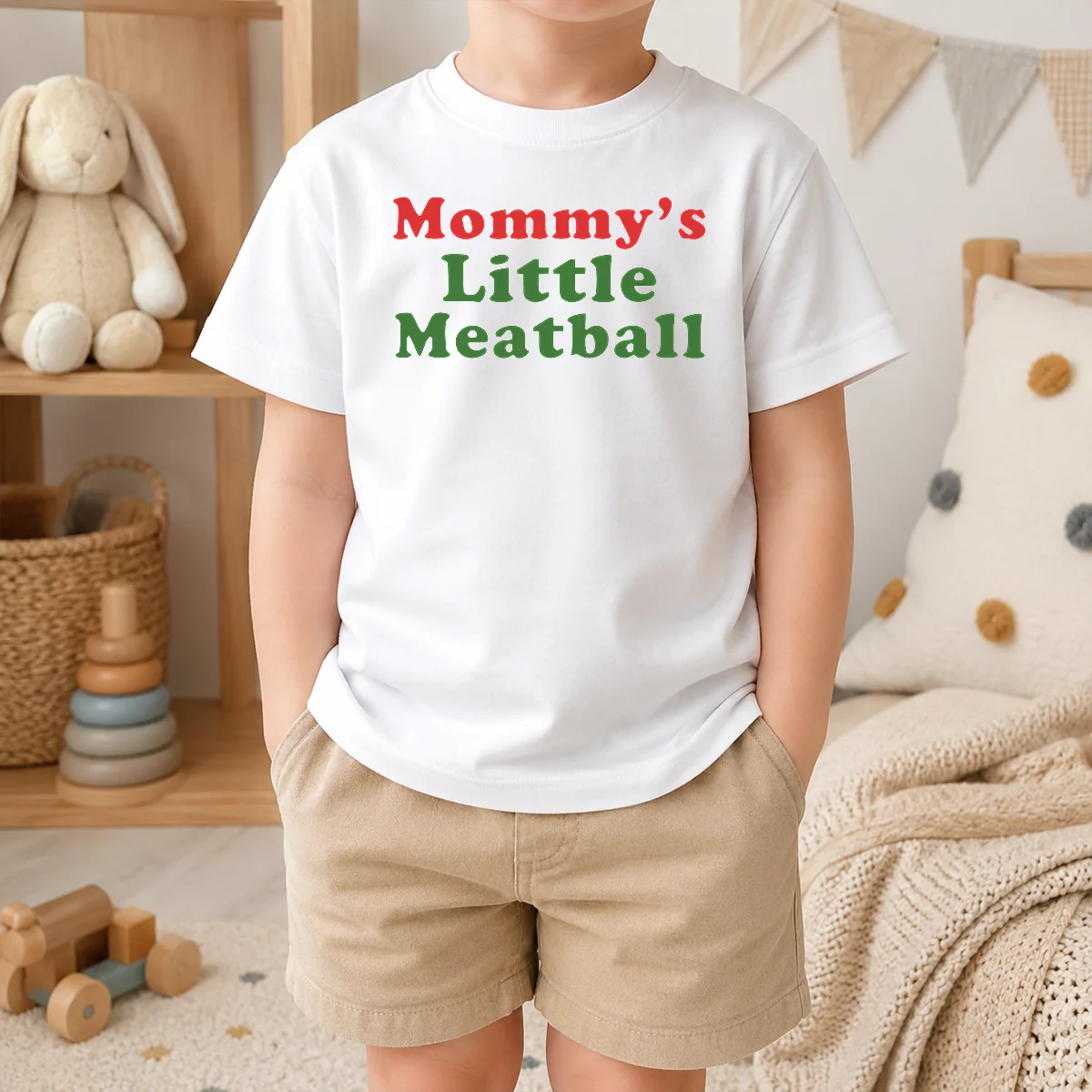 Good Top Mommy's Little Meatball Baby Toddler Cute Shirt - Image 9