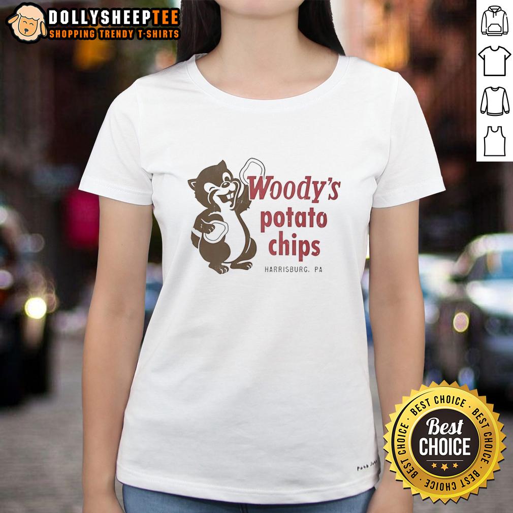 Official Woody's Potato Chips Harrisburg PA T-Shirt - Image 3