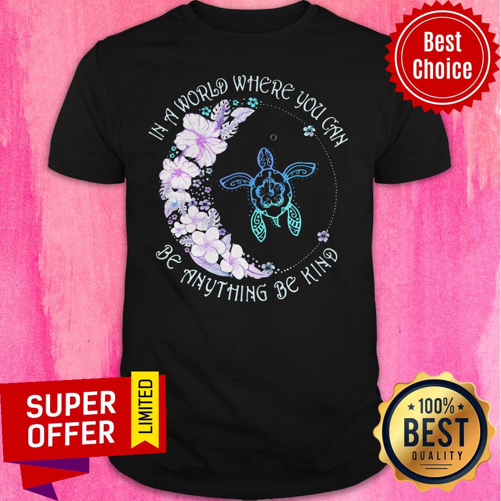 Nice In A World Where You Can Be Anything Be Kind Turtle Shirt