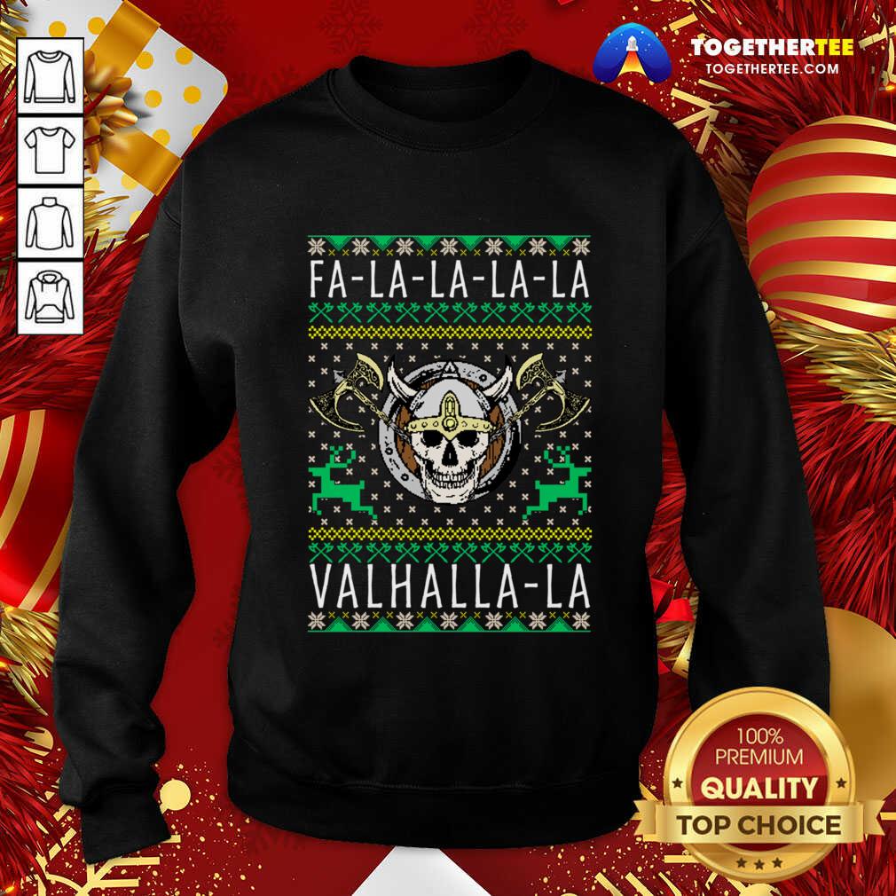 Original Viking Fa La La La La Valhalla Crewneck Shirt - Image 4