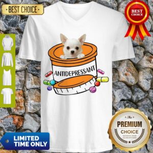 Alternative view of Top White Chihuahua Antidepressant Shirt