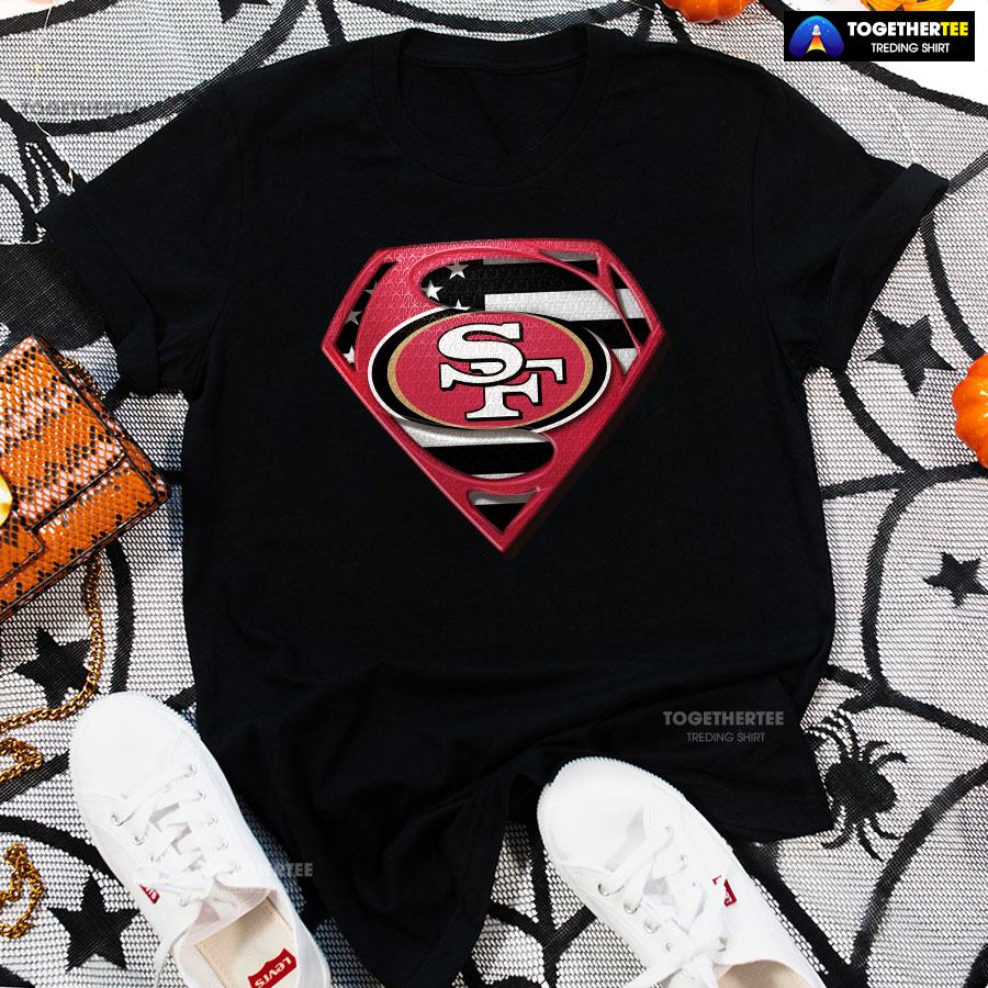 San Francisco 49ers Superman American Flag The 4th Of July T-Shirt