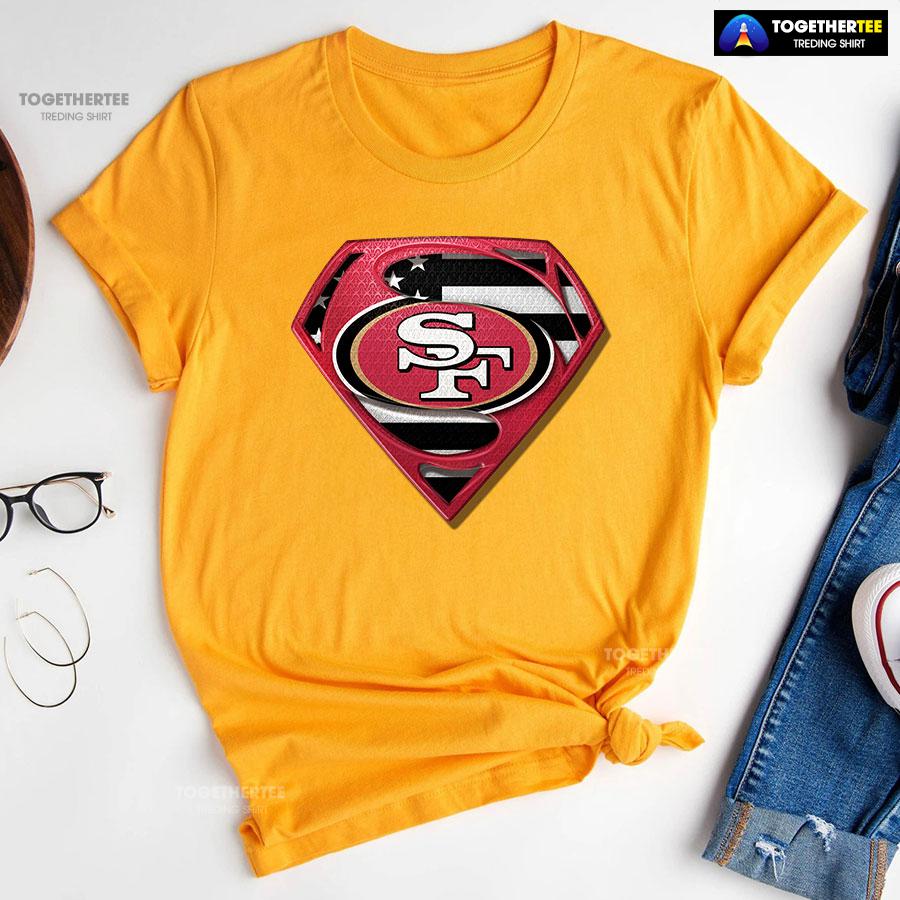 San Francisco 49ers Superman American Flag The 4th Of July T-Shirt - Image 10