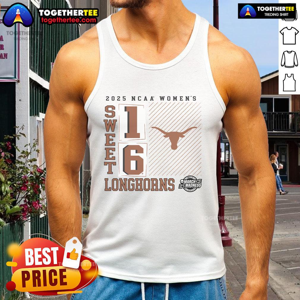 Original Texas Longhorns 2025 NCAA Women's Basketball Tournament March Madness Sweet 16 No Look Pass T-Shirt - Image 4