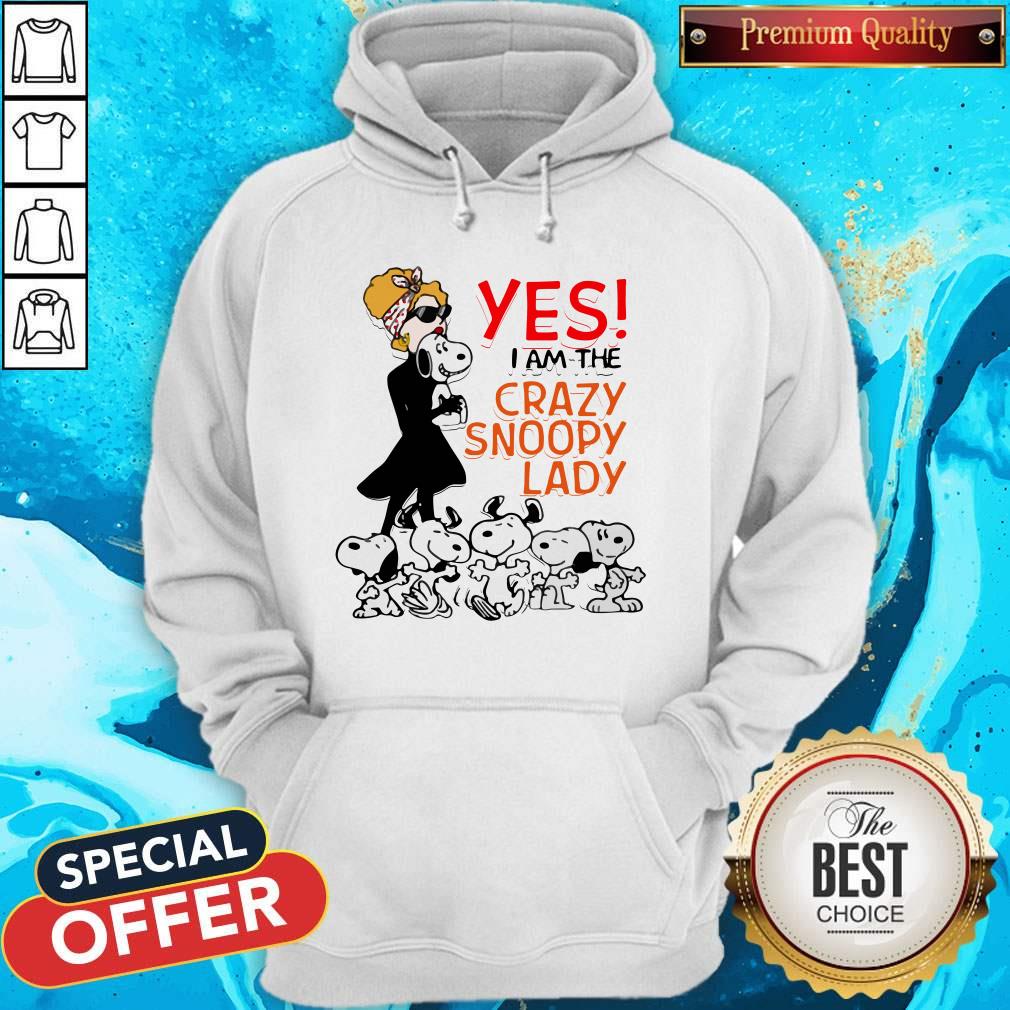 Yes I Am The Crazy Snoopy Lady Shirt - Image 4