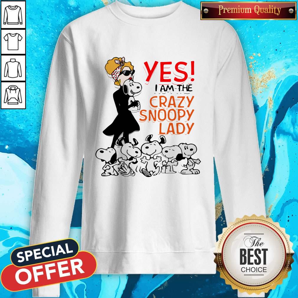 Yes I Am The Crazy Snoopy Lady Shirt - Image 5