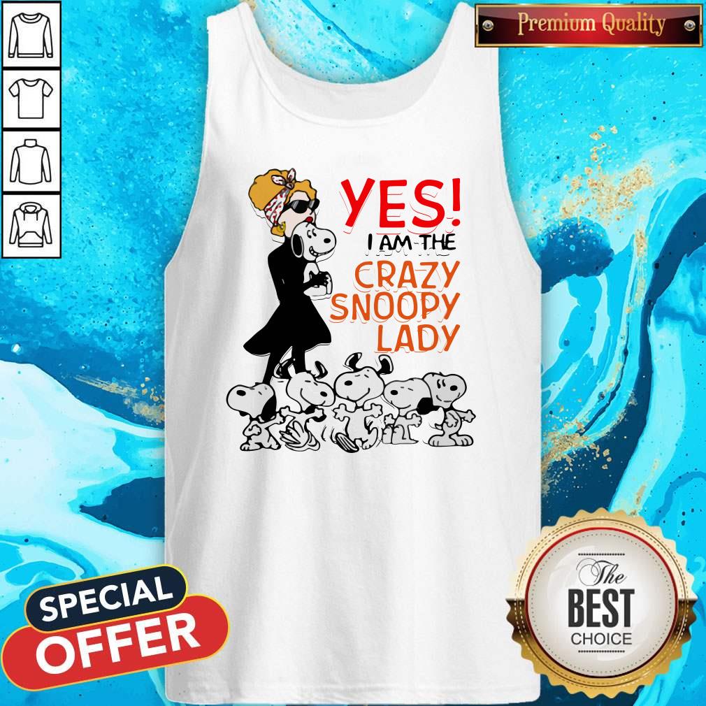 Yes I Am The Crazy Snoopy Lady Shirt - Image 2