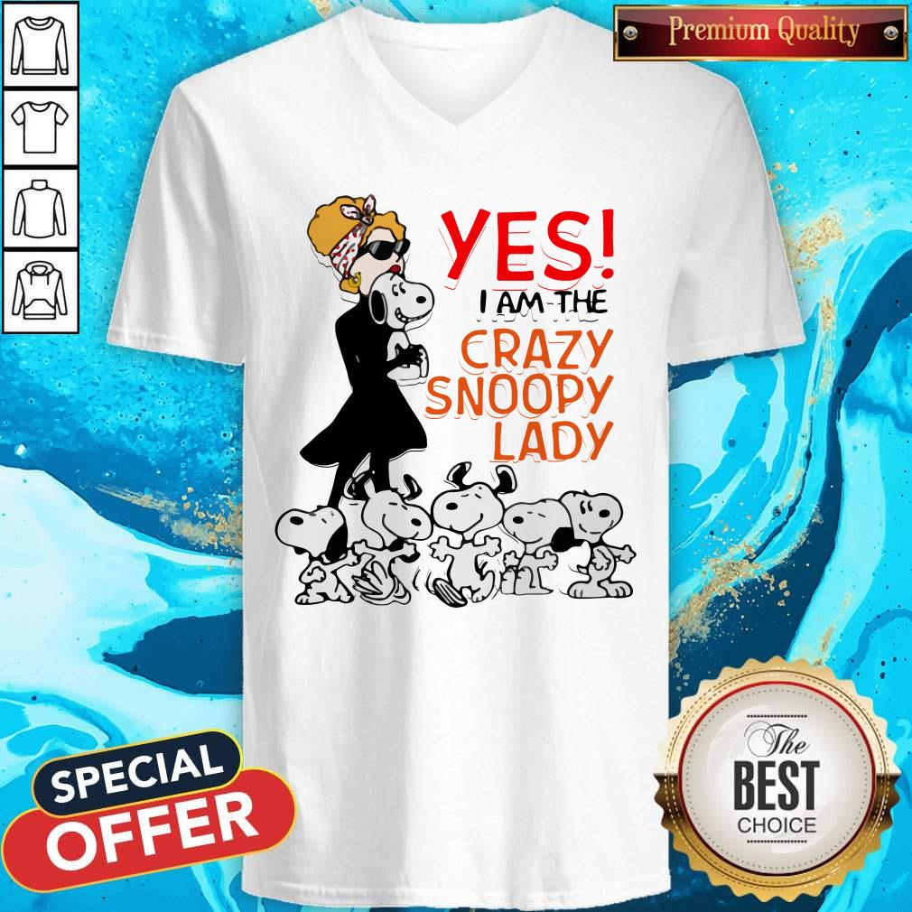 Yes I Am The Crazy Snoopy Lady Shirt - Image 3
