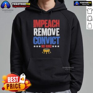 Alternative view of Official Vintage Impeach Remove Convict Gift No Kings Since 1776 Protest T-Shirt
