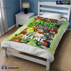 Alternative view of Official Game Plants Vs Zombies All Character Blanket Fleece Customized Blanket