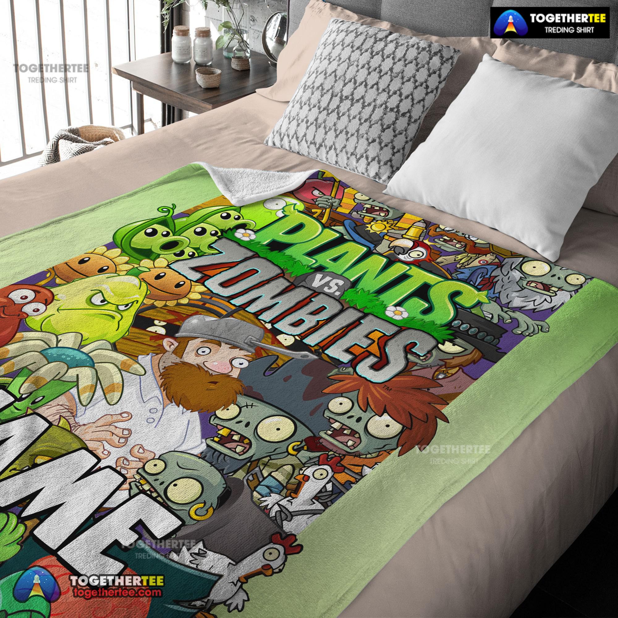 Official Game Plants Vs Zombies All Character Blanket Fleece Customized Blanket - Image 3
