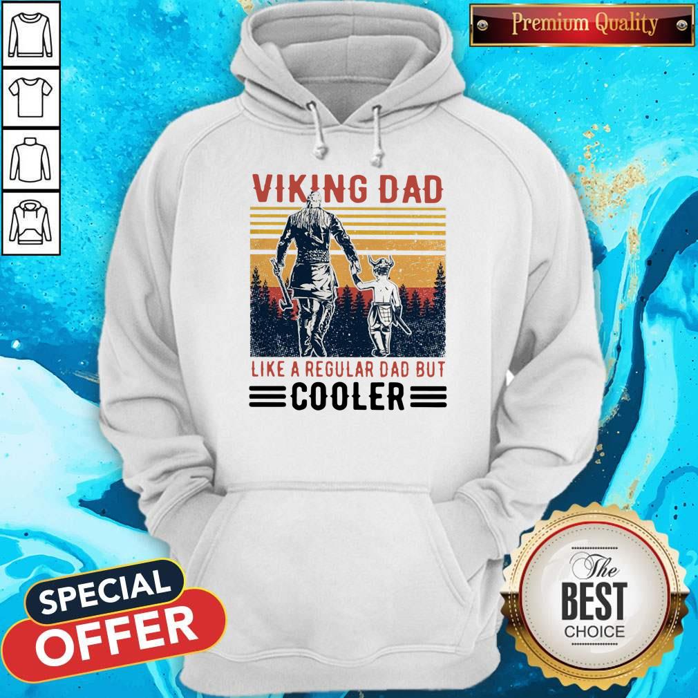 Top Viking Cooler Dad Like A Regular Dad But Cooler Vintage Black Best Shirt - Image 5