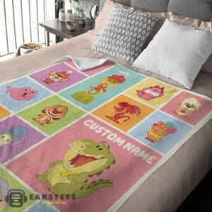 Alternative view of Good Cute Chibi Animals Blanket Fleece Customized Blanket