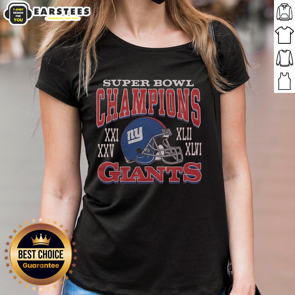 Premium Giants 4 Time Super Bowl Champions T-Shirt - Image 3