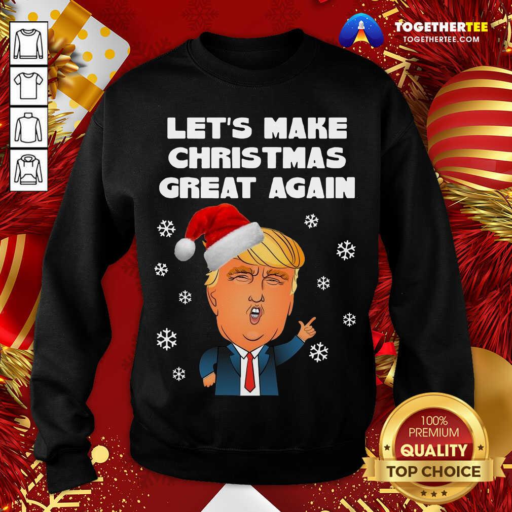 Official Santa Donald Trump Let’s Make Christmas Great Again Shirt - Image 4