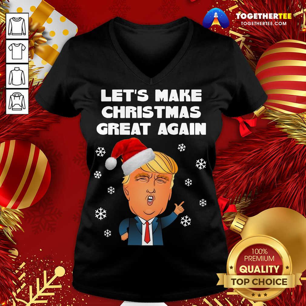 Official Santa Donald Trump Let’s Make Christmas Great Again Shirt - Image 2