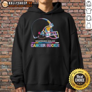 Alternative view of Awesome Cleveland Browns Football Whatever Color Cancer Sucks Logo Colors T-Shirt