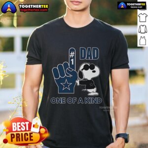 Premium Snoopy Dallas Cowboys #1 DAD One Of A Kind T-Shirt