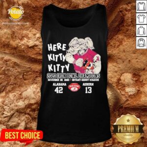 Alternative view of Funny Here Kitty Kitty 2020 Iron Bowl Champions Alabama Auburn Shirt
