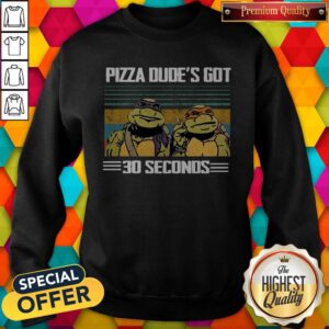 Alternative view of Top Turtle Pizza Dude’s Got 30 Seconds Vintage Shirt