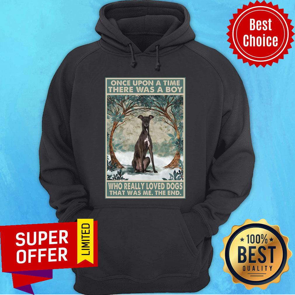 Greyhound Once Upon A Time Boy Who Really Loved Dog The End Shirt - Image 5