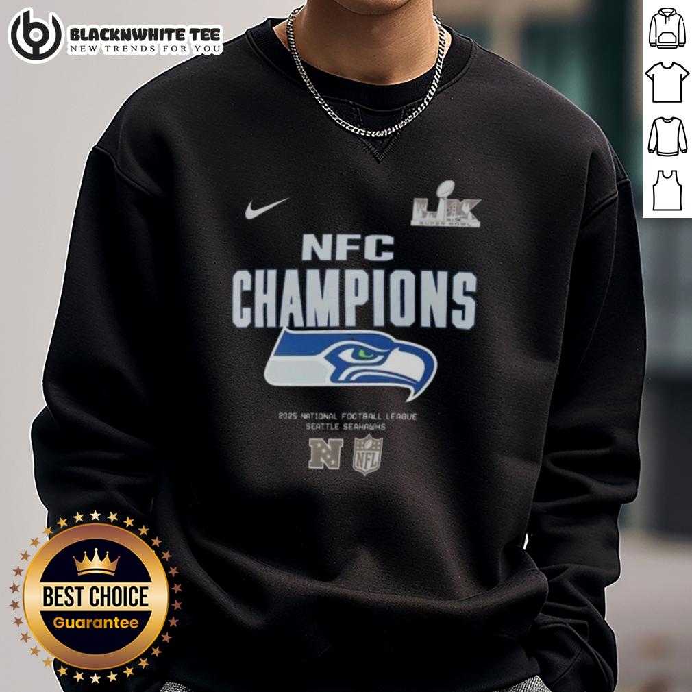 Awesome Super Bowl LX Seattle Seahawks 2025 NFC Champions T-Shirt - Image 5