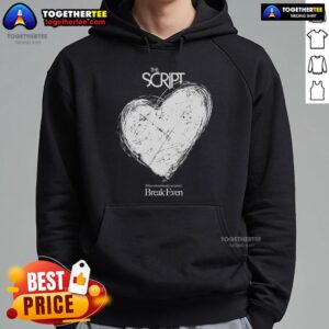 Alternative view of Pretty The Script Breakeven Heart T-Shirt