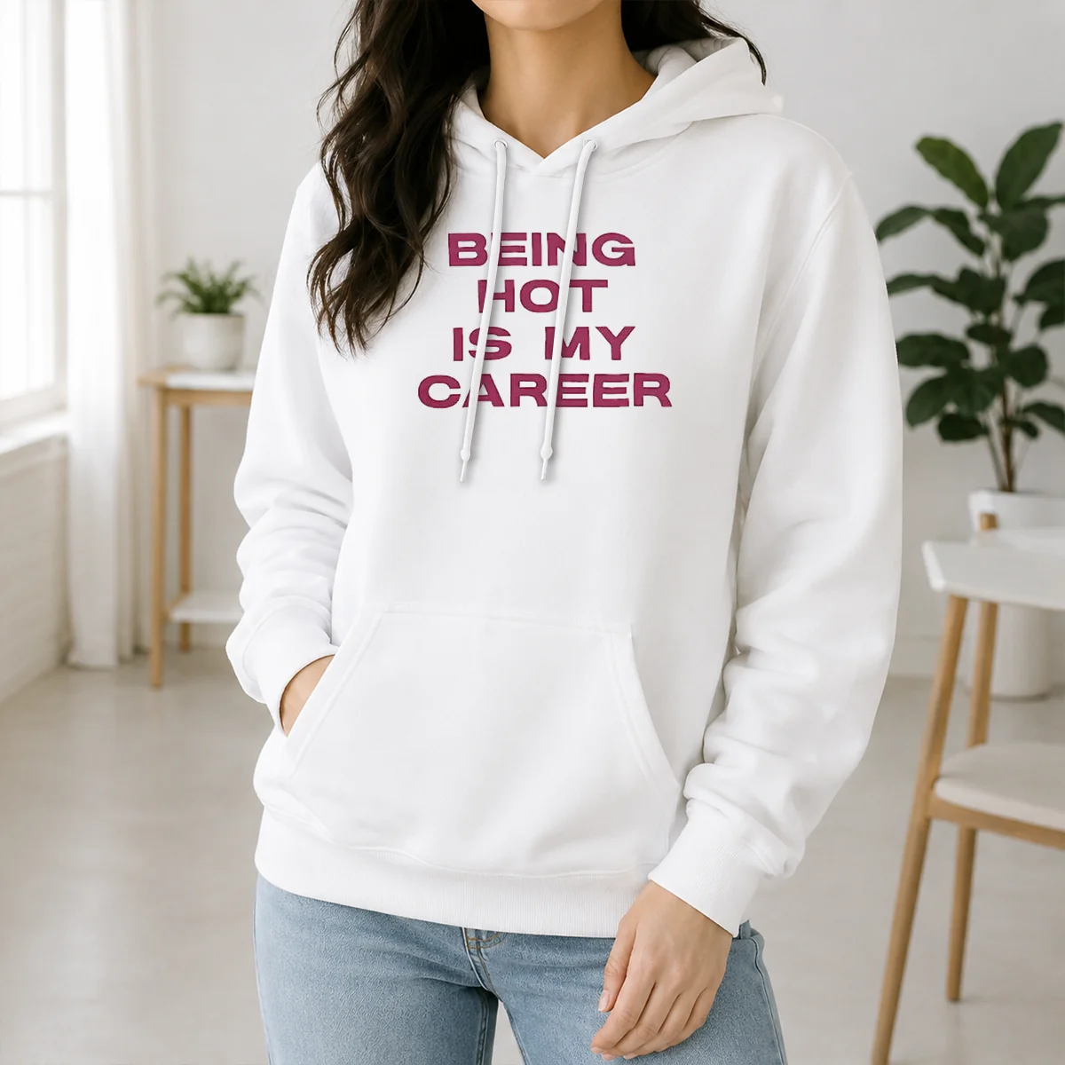 Nice Pretty Being Hot Is My Career Quote Shirt - Image 7