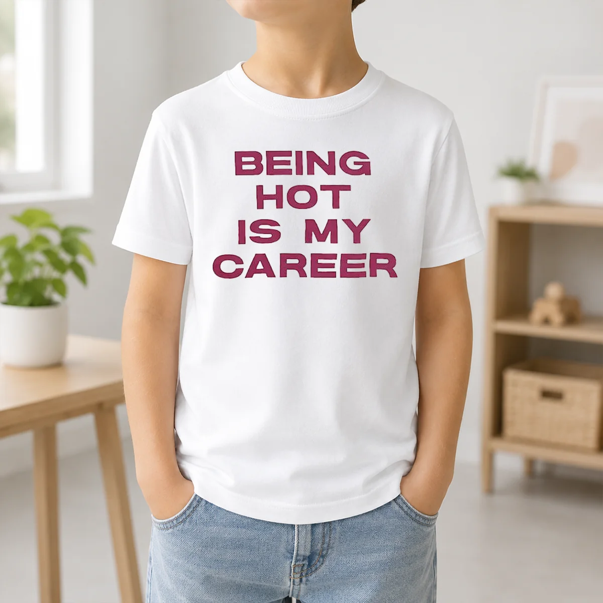 Nice Pretty Being Hot Is My Career Quote Shirt - Image 9
