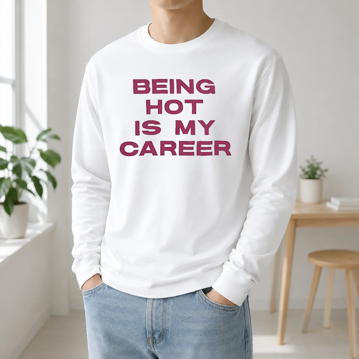 Nice Pretty Being Hot Is My Career Quote Shirt - Image 5
