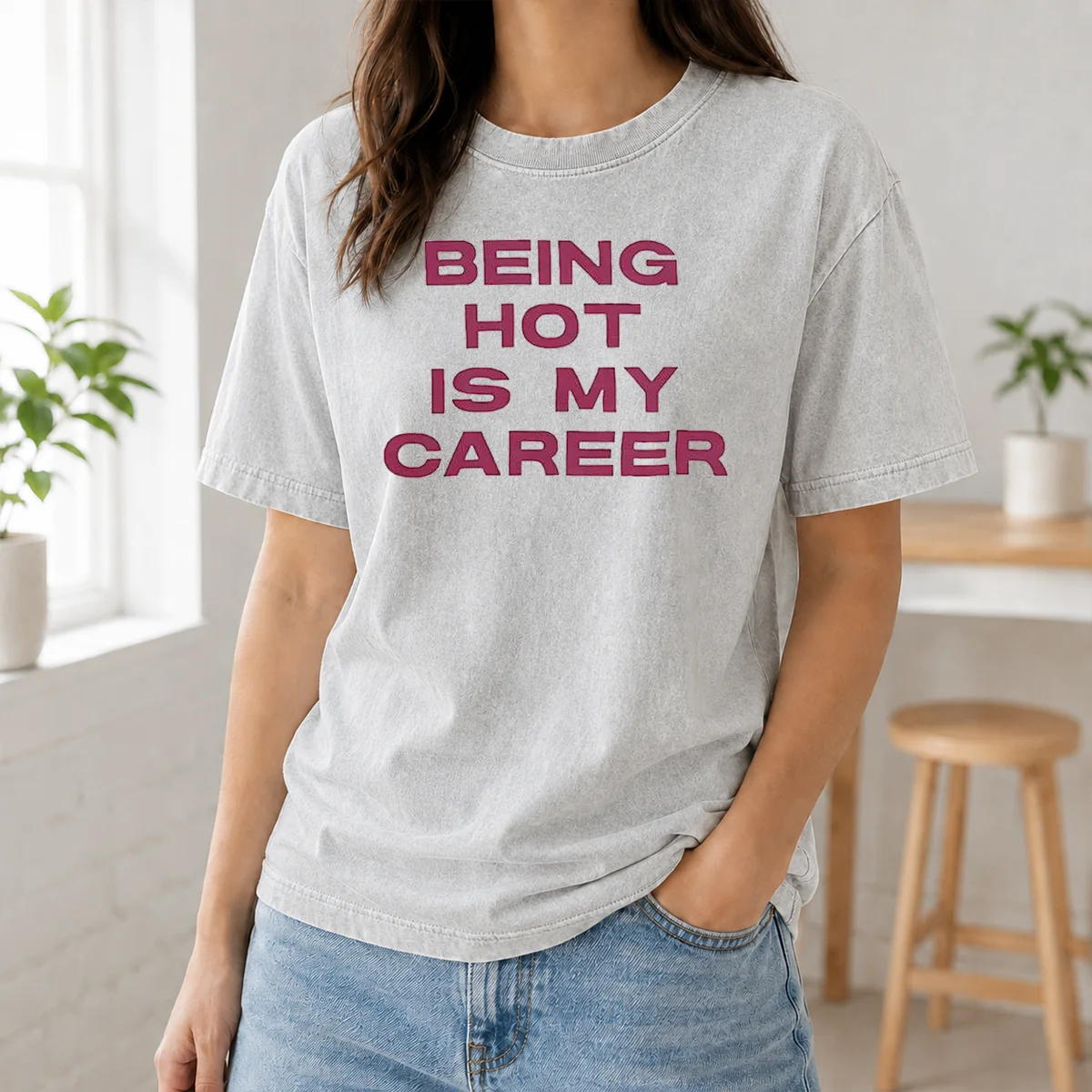 Nice Pretty Being Hot Is My Career Quote Shirt - Image 8
