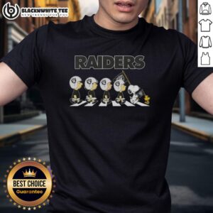 Awesome Las Vegas Raiders X Peanuts Snoopy And Friends Abbey Road T-Shirt