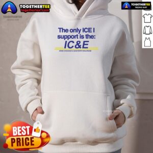 Alternative view of Official The Only ICE I Support Is The IC&E Iowa Chicago And Eastern Railroad T-Shirt