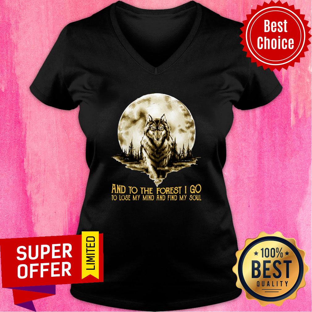 Moon Wolf And Into The Forest I Go Lo Lose My Mind And Find My Soul Shirt - Image 3
