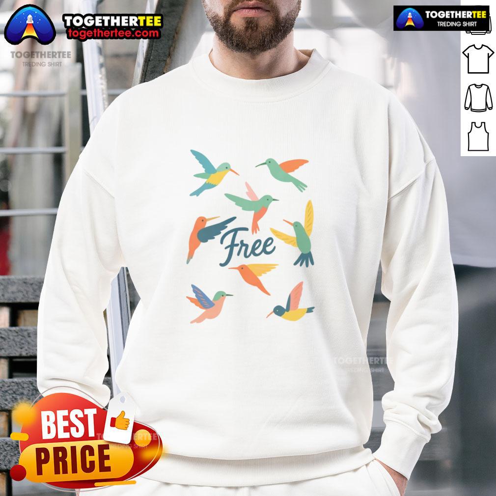 Pretty Free to Soar Bird T-Shirt - Image 5