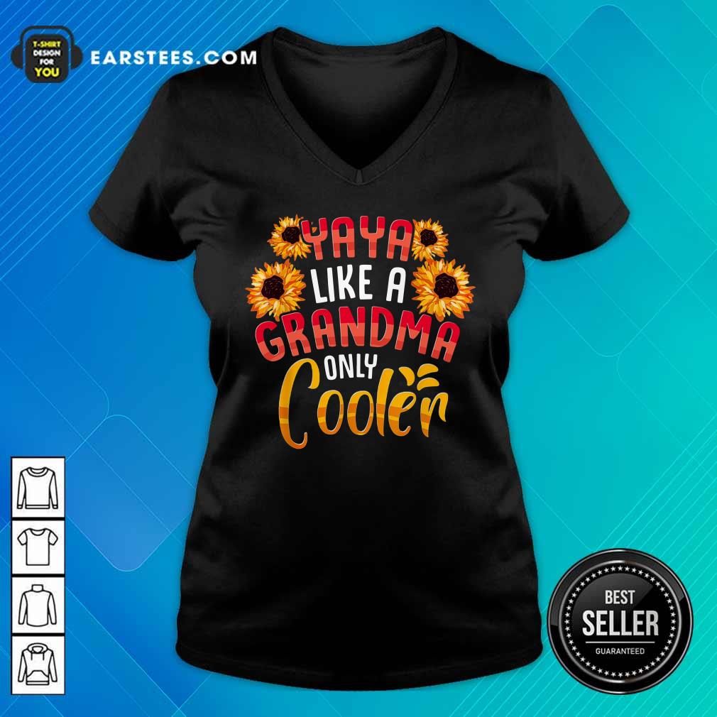 Flower Yaya Like A Grandma Only Cooler Shirt - Image 5