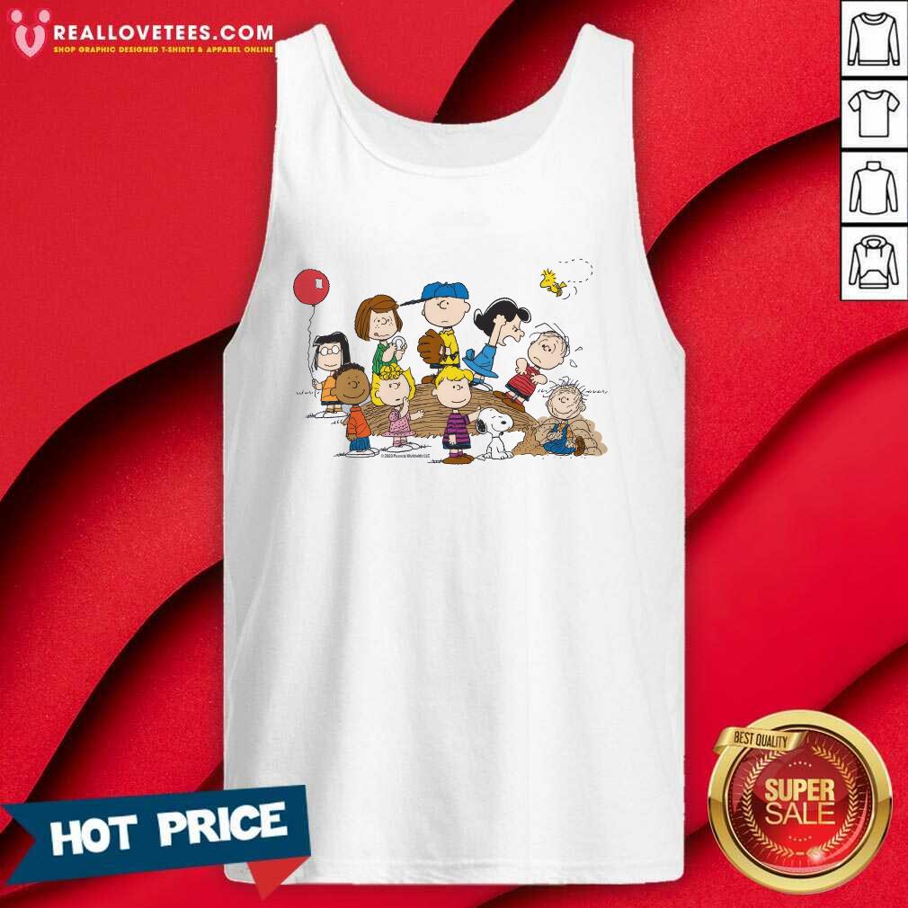 Peanuts Gang Baseball Mound Adult T-shirt - Image 3