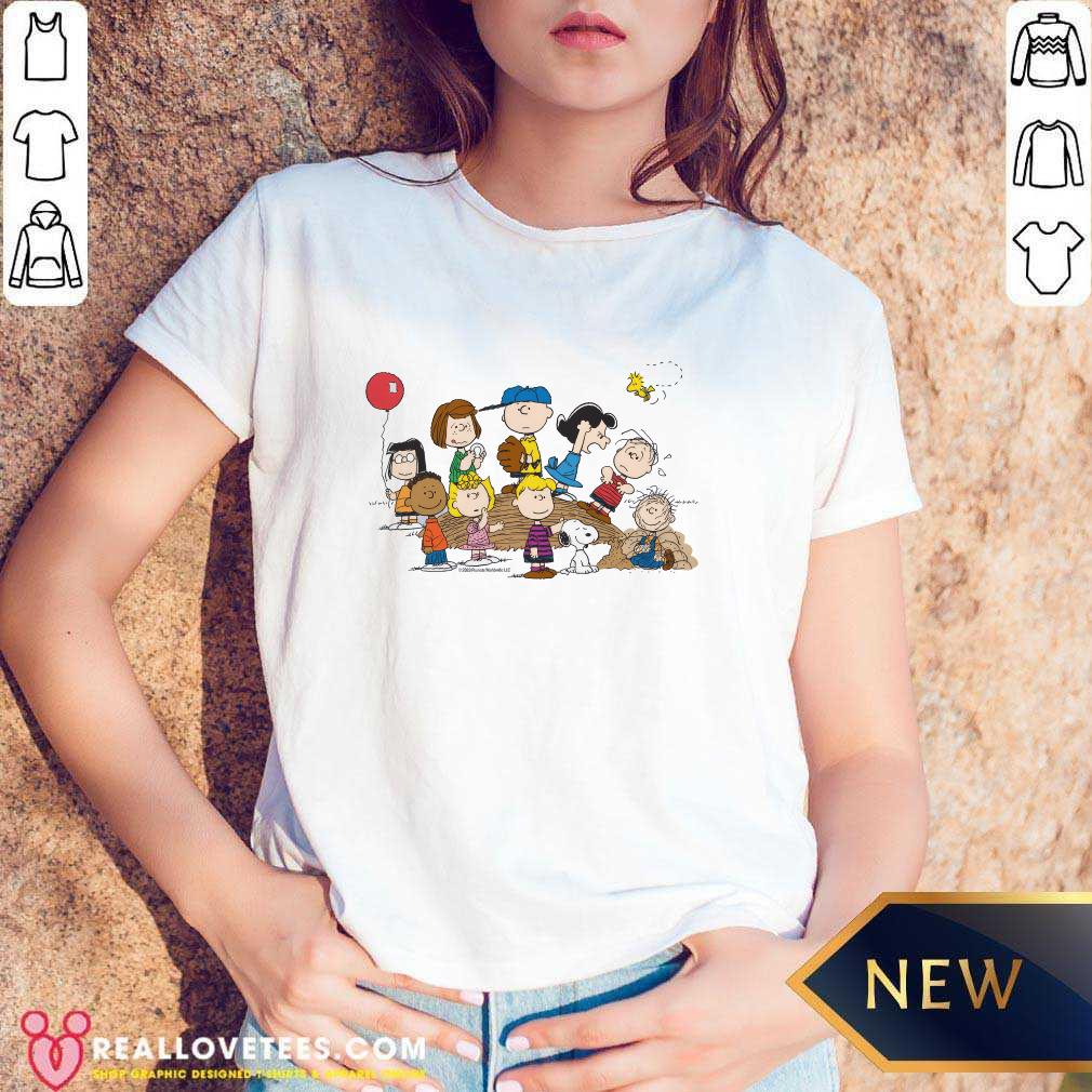 Peanuts Gang Baseball Mound Adult T-shirt - Image 2