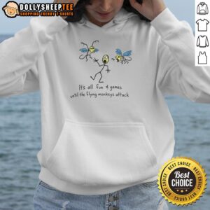 Alternative view of Official It's All Fun And Games Until The Flying Monkeys Attack T-Shirt