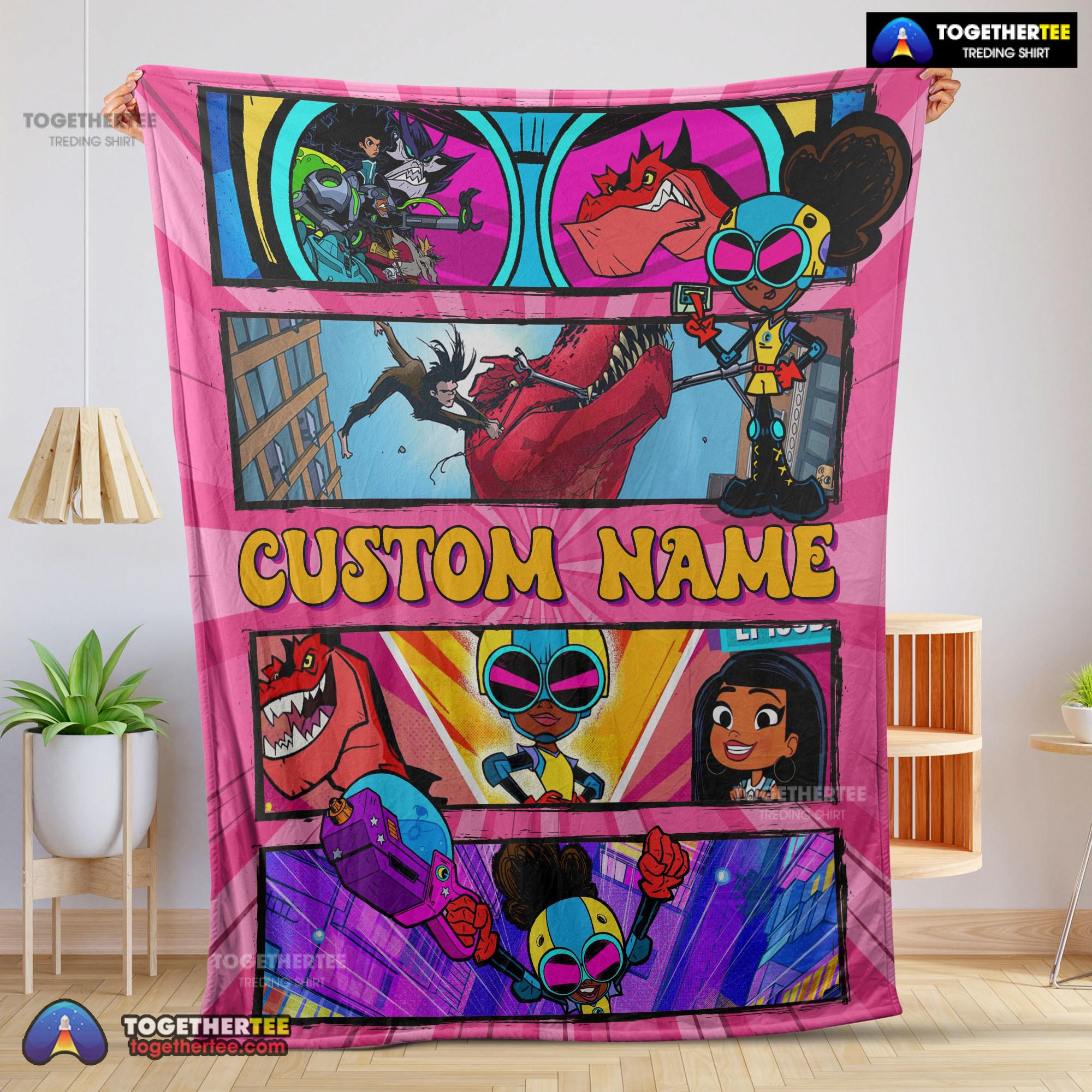 Official Prehistoric Adventure Girl Warrior Blanket Customize Blanket