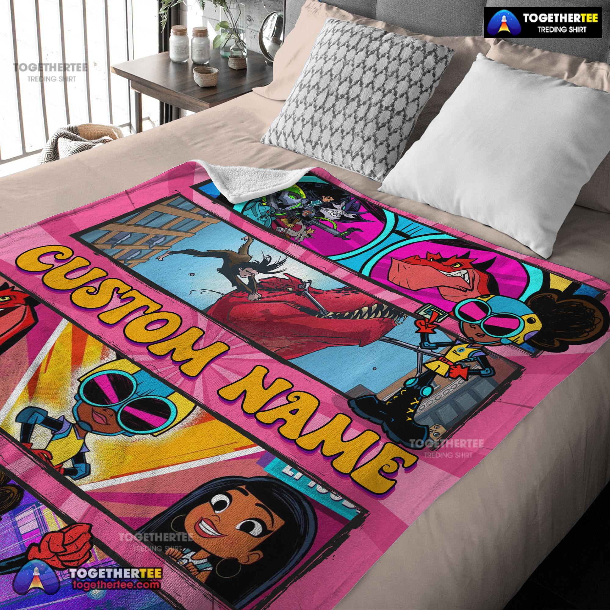 Official Prehistoric Adventure Girl Warrior Blanket Customize Blanket - Image 2