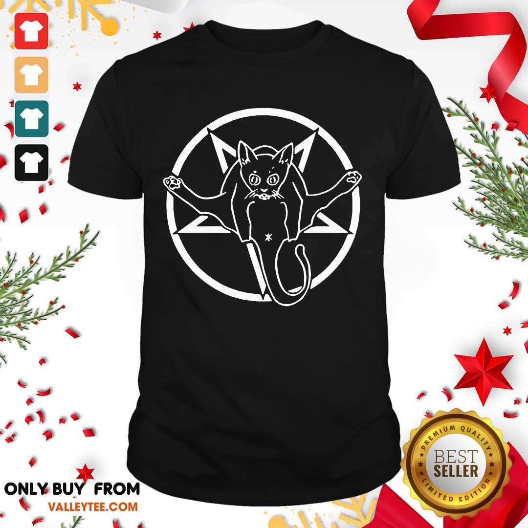 Wicked Grimytee Hail Catan Cat Satan Devil Sign By Finja Shirt